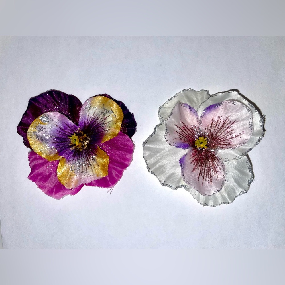 Handmade Vibrant Floral Hair Clips